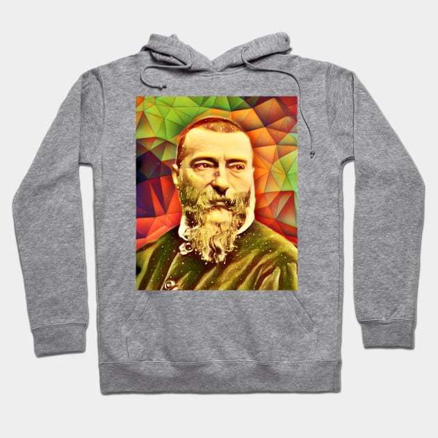 Jean-Baptiste Alphonse Karr Snow Portrait | Jean-Baptiste Alphonse Karr Artwork 15 Hoodie by JustLit